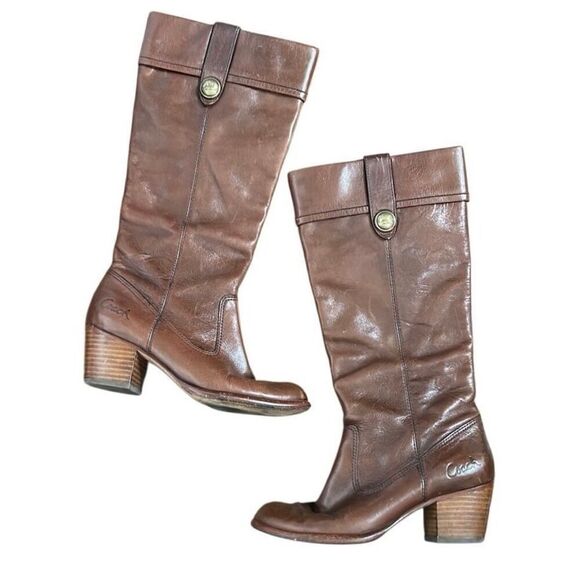 Coach 1941 Fayth Women’s 5.5 Brown Leather Boots - Picture 7 of 14